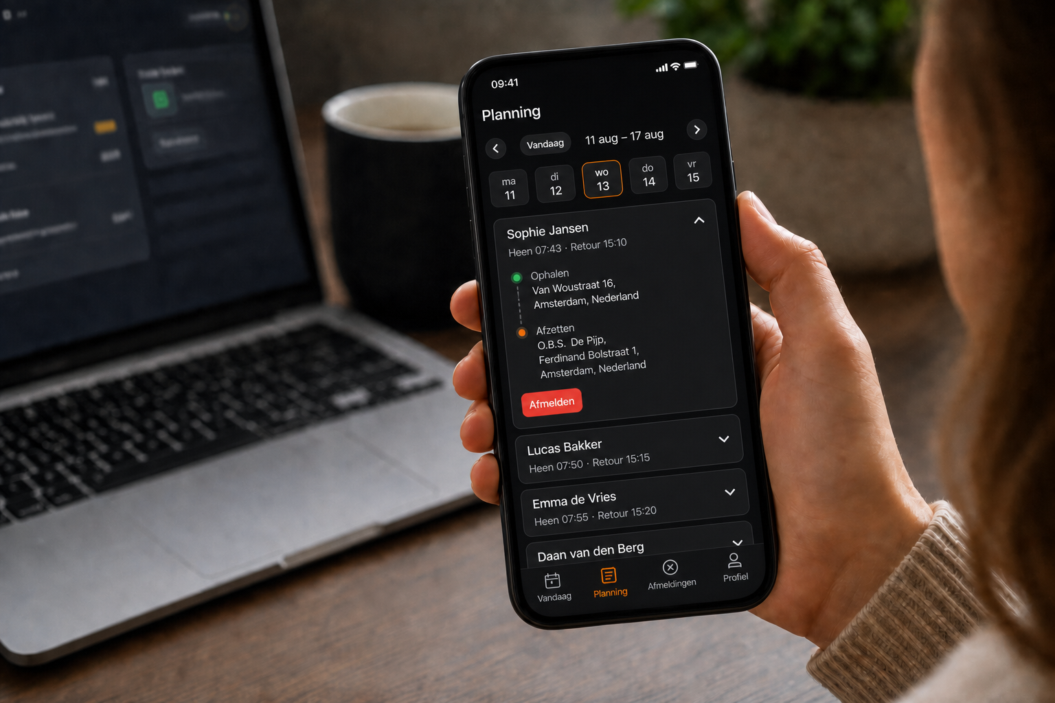 Contractportaal: weekplanning